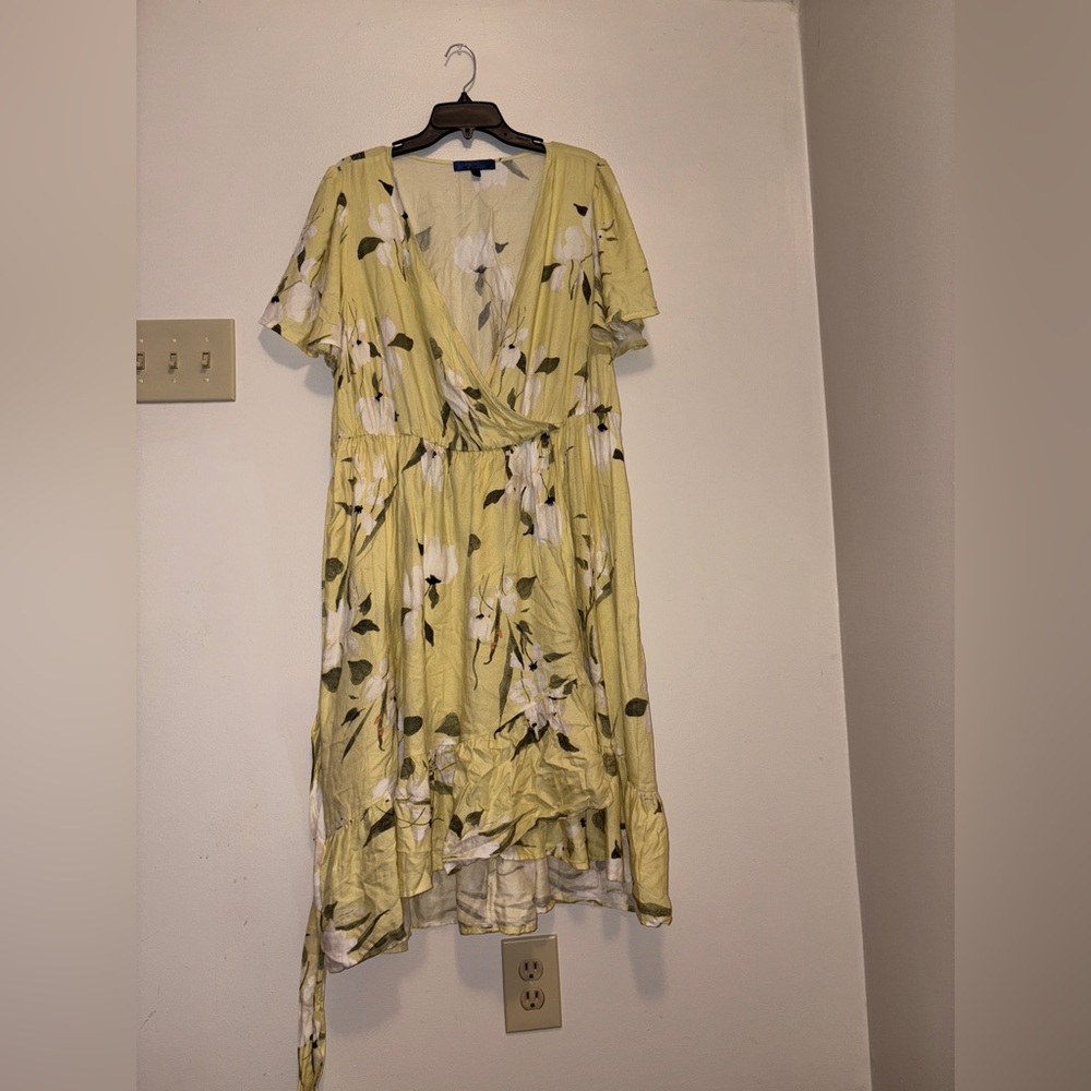 Rachel Yellow Floral High Low Dress